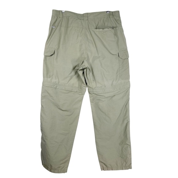 COLUMBIA Men's 32 Large Tan Convertible Lightweight Nylon Hiking Pants - Picture 3 of 7